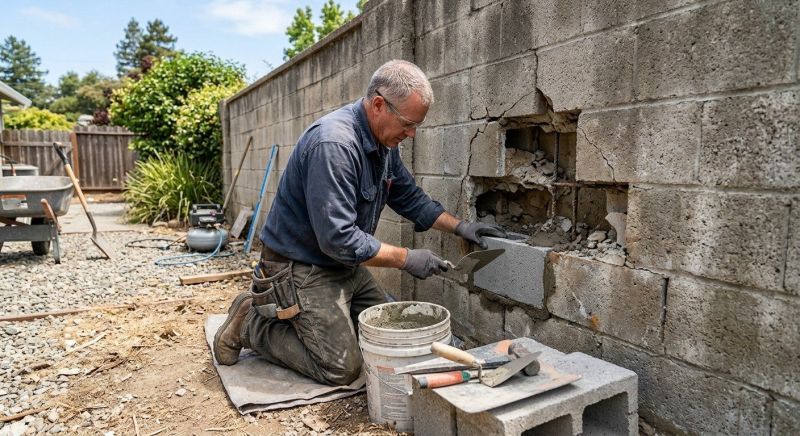 Block Wall Repair in Centerville, UT