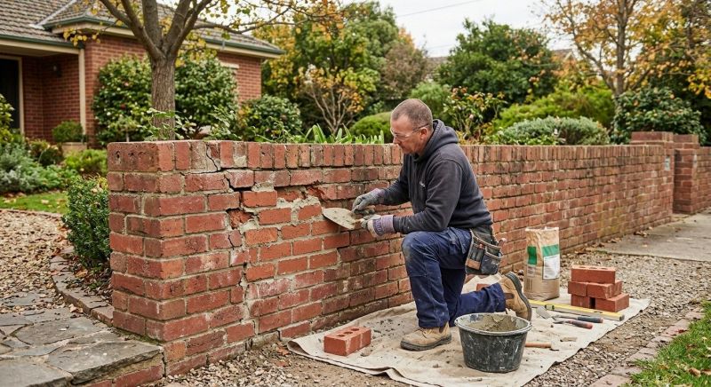Brick Fence Repair in Davis County, UT