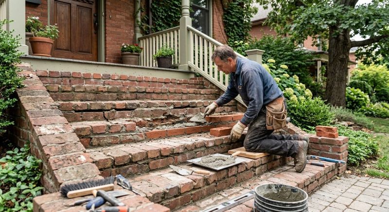 Brick Stairs Repair in Davis County, UT