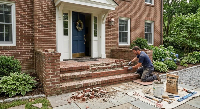 Brick Steps Repair in Davis County, UT