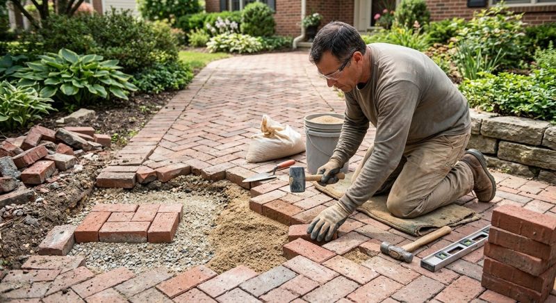 Brick Stoop Repair in Davis County, UT