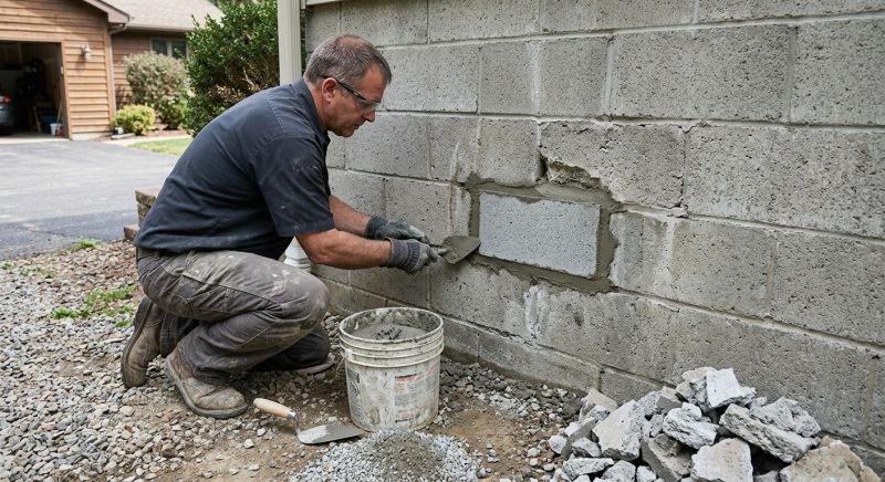 Cinder Block Wall Repair in Ogden, UT