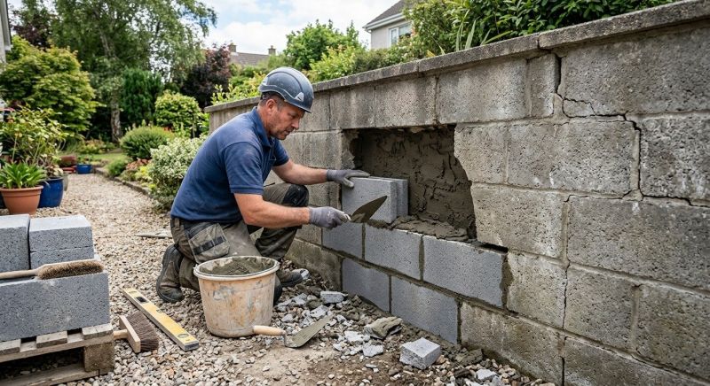 Concrete Block Repair in Farmington, UT