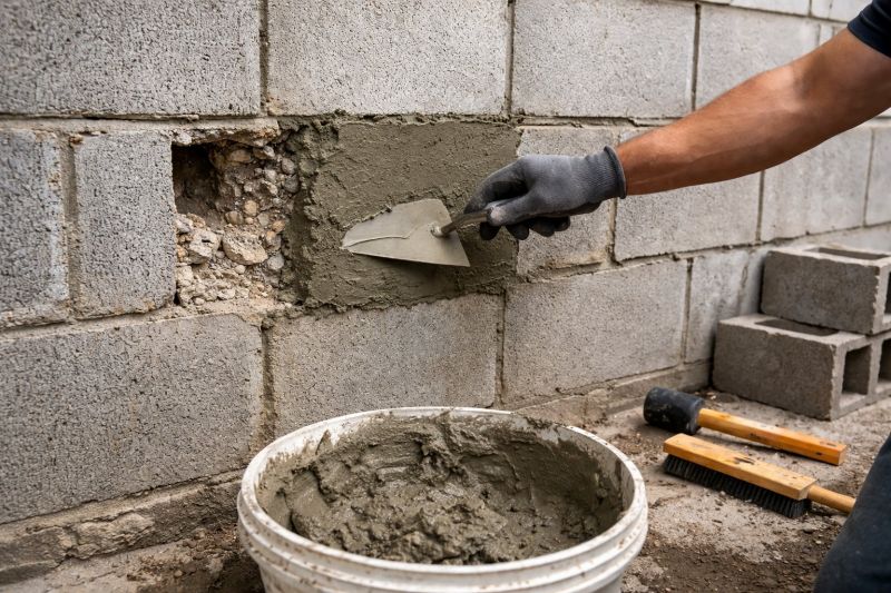 Concrete Block Wall Repair in Davis County, UT