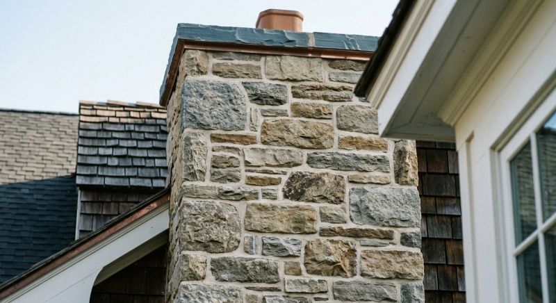 Stone Chimney Installation in Hooper, UT