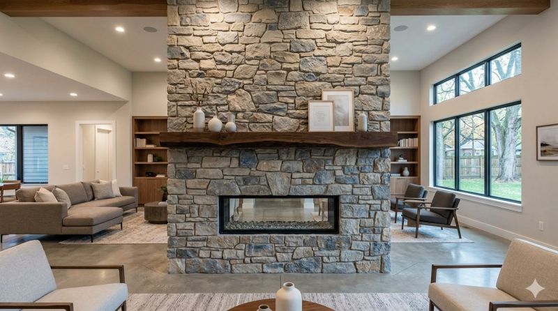 Stone Chimney Installation in Syracuse, UT
